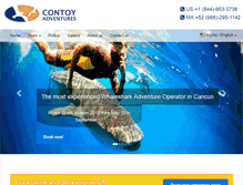 Tablet Screenshot of contoyadventures.com